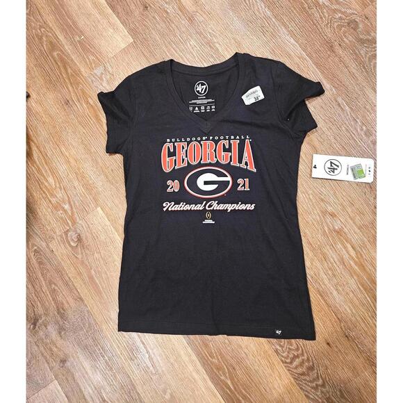 Georgia Bulldogs Football 2021 National Champions Women's T-Shirt - Picture 1 of 4